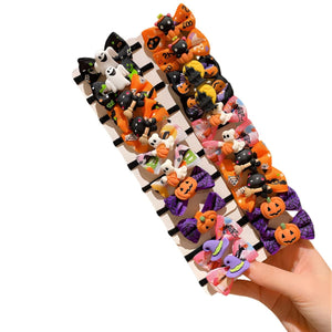 Feather & Fawn Halloween Bow Hair Clips | 2 - Piece Set (Assorted Designs) Halloween