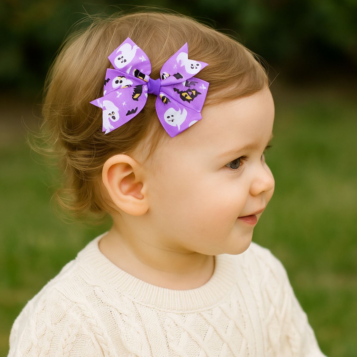 Feather & Fawn Halloween Hair Bow Clip | 2 - Piece Set (Assorted Designs) Halloween