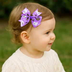 Feather & Fawn Halloween Hair Bow Clip | 2 - Piece Set (Assorted Designs) Halloween