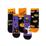 Feather & Fawn Halloween Kids Socks – Pumpkin, Ghost, Cat & Spooky House Designs Halloween
