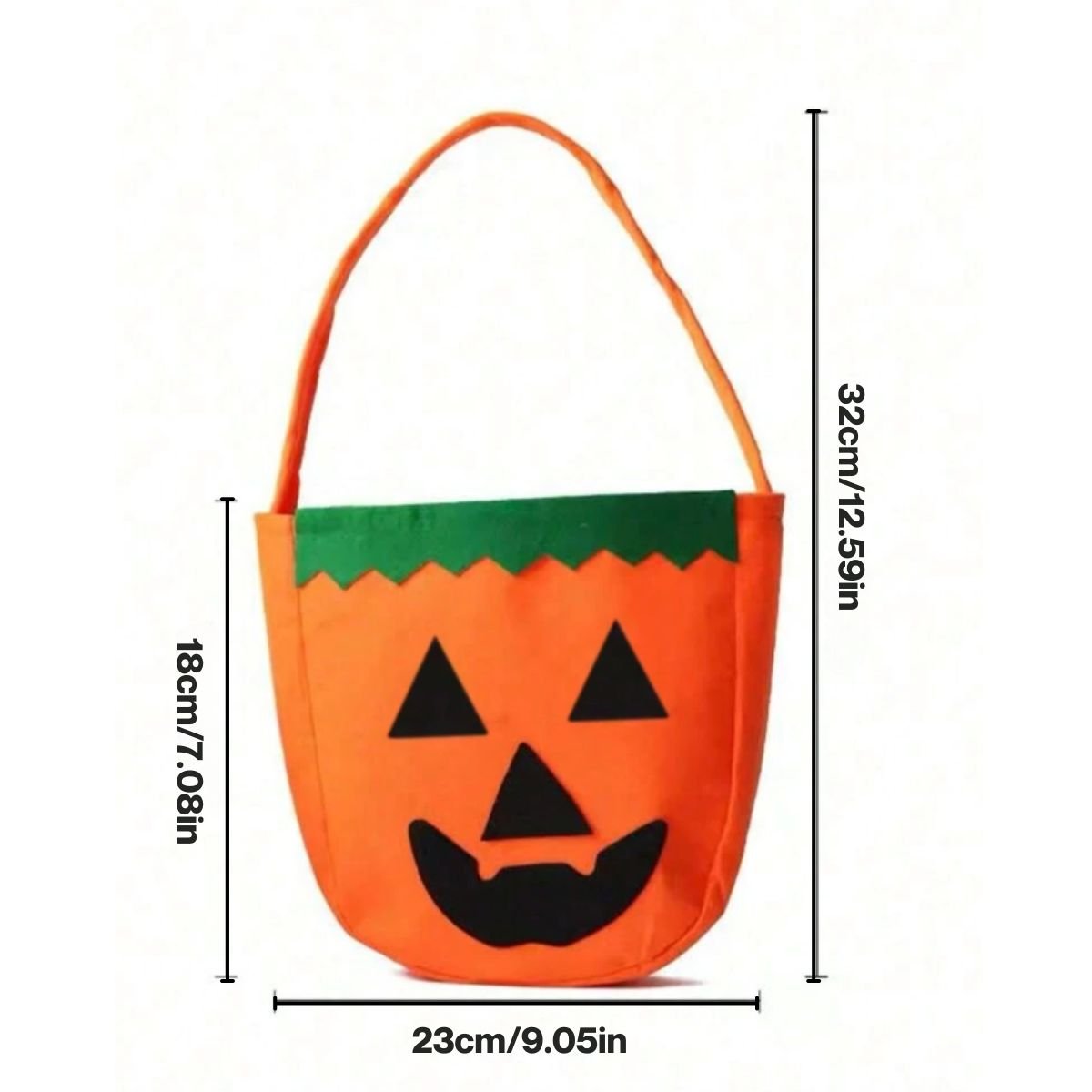 Feather & Fawn Halloween Pumpkin Tote Bag | Trick - or - Treat Candy Bag for Kids Halloween