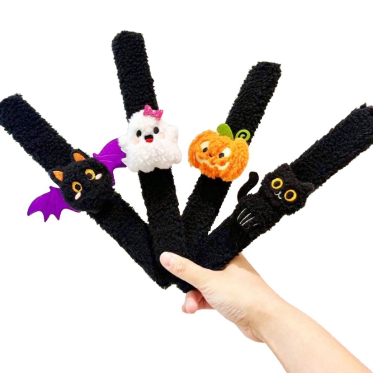Feather & Fawn Halloween Snap Bracelet | Pumpkin, Ghost, Cat, or Bat Design Halloween
