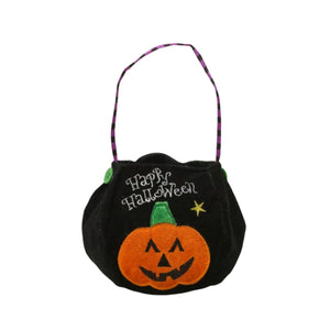 Feather & Fawn Halloween Velvet Trick - or - Treat Bag | Pumpkin, Witch & Vampire Designs Halloween