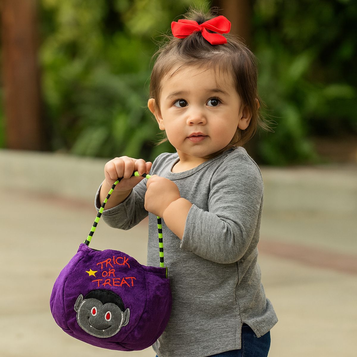 Feather & Fawn Halloween Velvet Trick - or - Treat Bag | Pumpkin, Witch & Vampire Designs Halloween