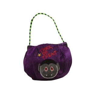 Feather & Fawn Halloween Velvet Trick - or - Treat Bag | Pumpkin, Witch & Vampire Designs Halloween