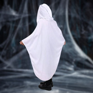 Feather & Fawn Kids Luminous Ghost Cape Costume | Glow - in - the - Dark Halloween Hooded Cloak Halloween