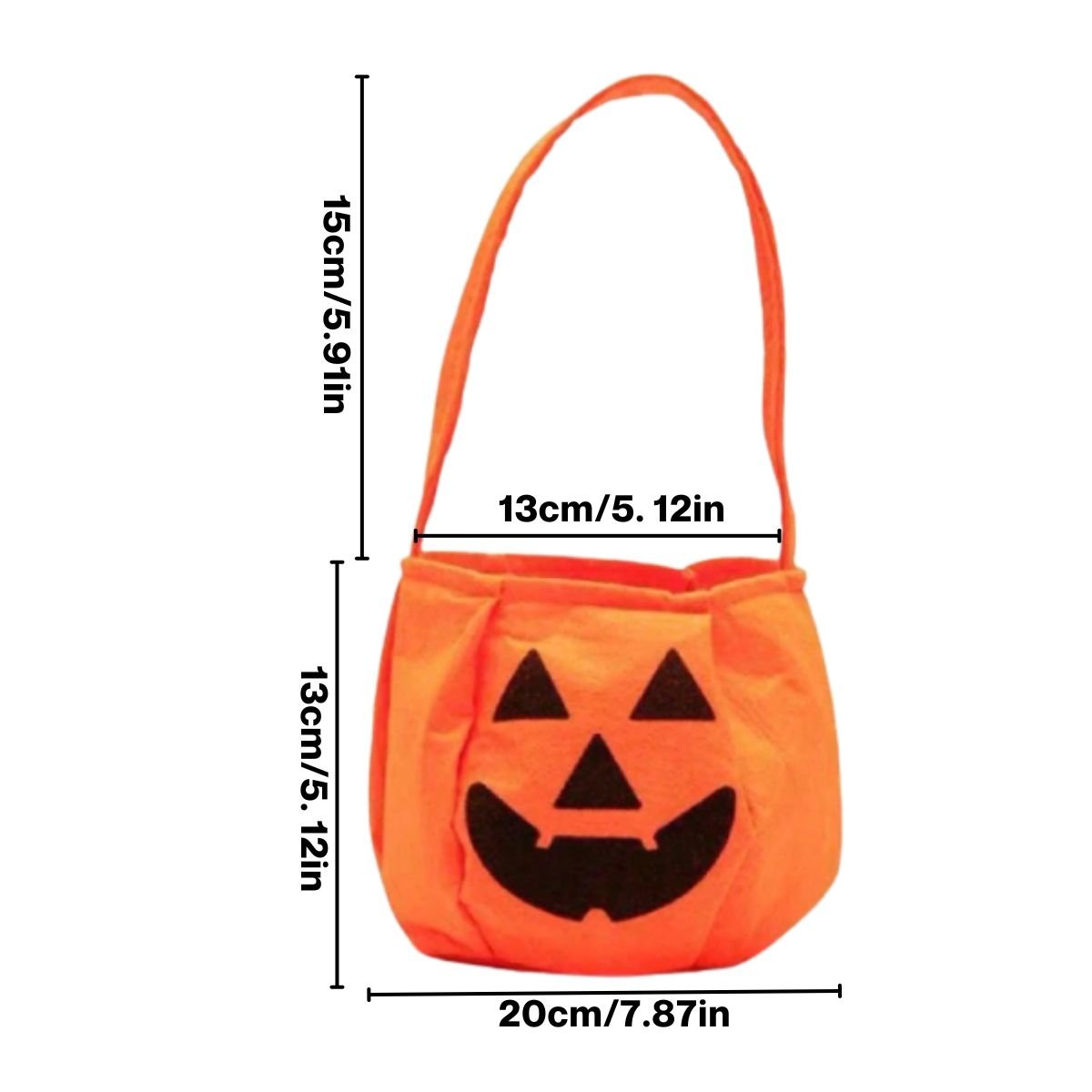 Feather & Fawn Kids Pumpkin Halloween Costume Set | 3 - Piece Outfit with Hat, Cloak & Pumpkin Bag (Fits Ages 3–10 Years) Halloween