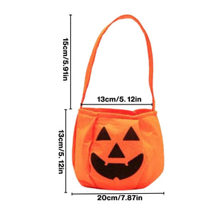 Feather & Fawn Kids Pumpkin Halloween Costume Set | 3 - Piece Outfit with Hat, Cloak & Pumpkin Bag (Fits Ages 3–10 Years) Halloween
