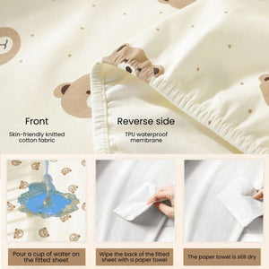 Feather & Fawn Snug & Safe Cotton Waterproof Fitted Sheets For Cots & Bassinets Fitted Sheet