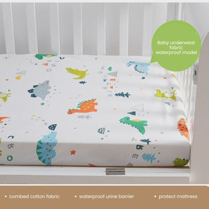 Feather & Fawn Snug & Safe Cotton Waterproof Fitted Sheets For Cots & Bassinets Fitted Sheet