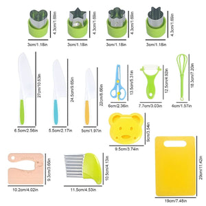 KidstKidst 17 - Piece Toddler Montessori Kitchen Set - Safe Cooking Utensils for KidsToy Playsets - Babies Mart Australia
