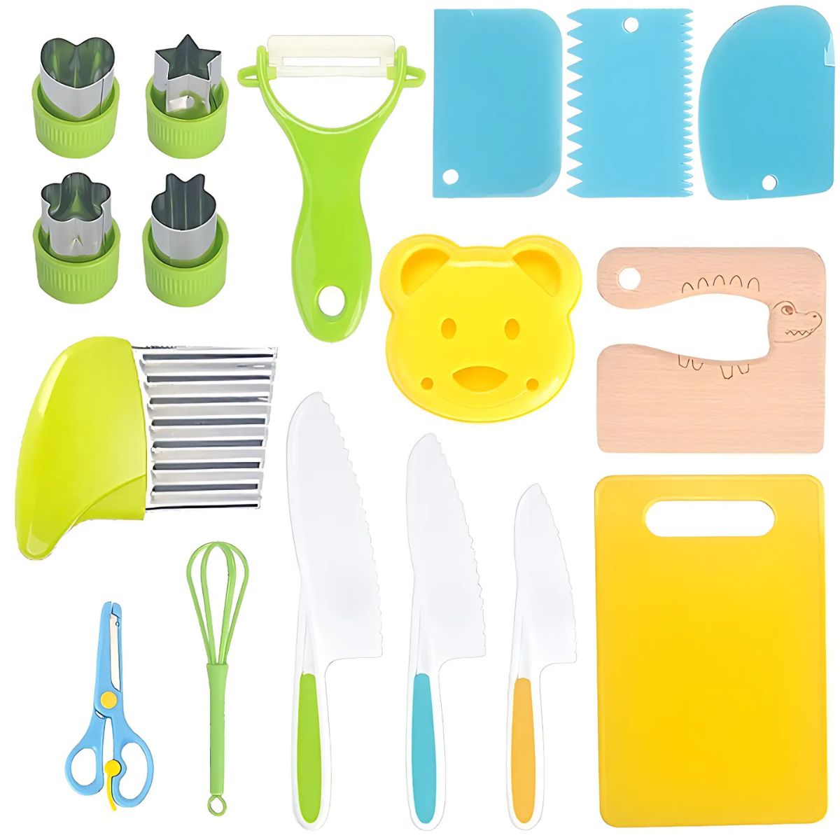 KidstKidst 17 - Piece Toddler Montessori Kitchen Set - Safe Cooking Utensils for KidsToy Playsets - Babies Mart Australia