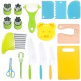 KidstKidst 17 - Piece Toddler Montessori Kitchen Set - Safe Cooking Utensils for KidsToy Playsets - Babies Mart Australia