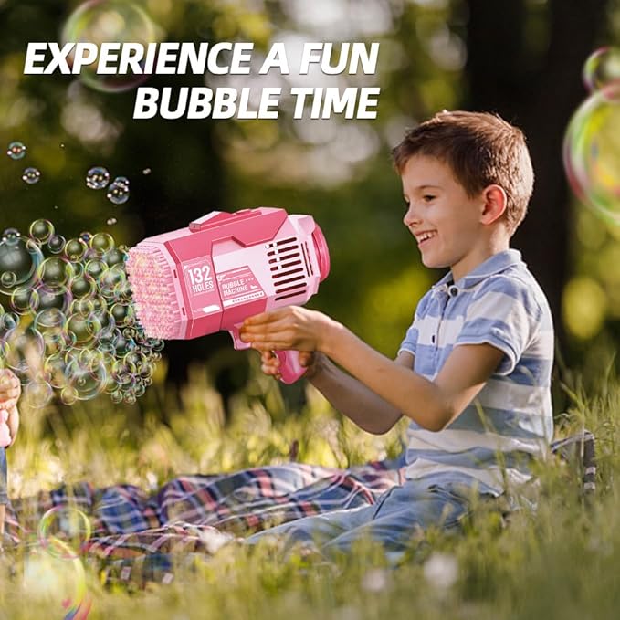 KidstKidst Bubble Machine Bazooka Outdoor Bubble Blaster 132 holes RechargeableBubble Toys - Babies Mart Australia