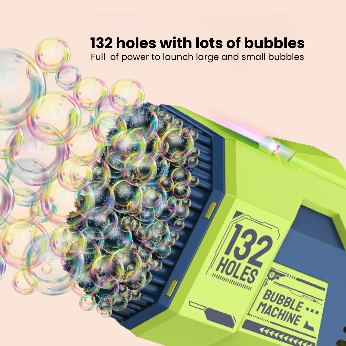 KidstKidst Bubble Machine Bazooka Outdoor Bubble Blaster 132 holes RechargeableBubble Toys - Babies Mart Australia