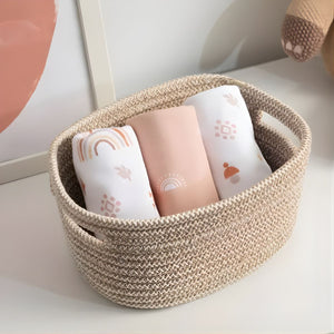 Living Textiles 3 Pack Organic Wash Cloths | Bohemian Bliss Baby Washcloth