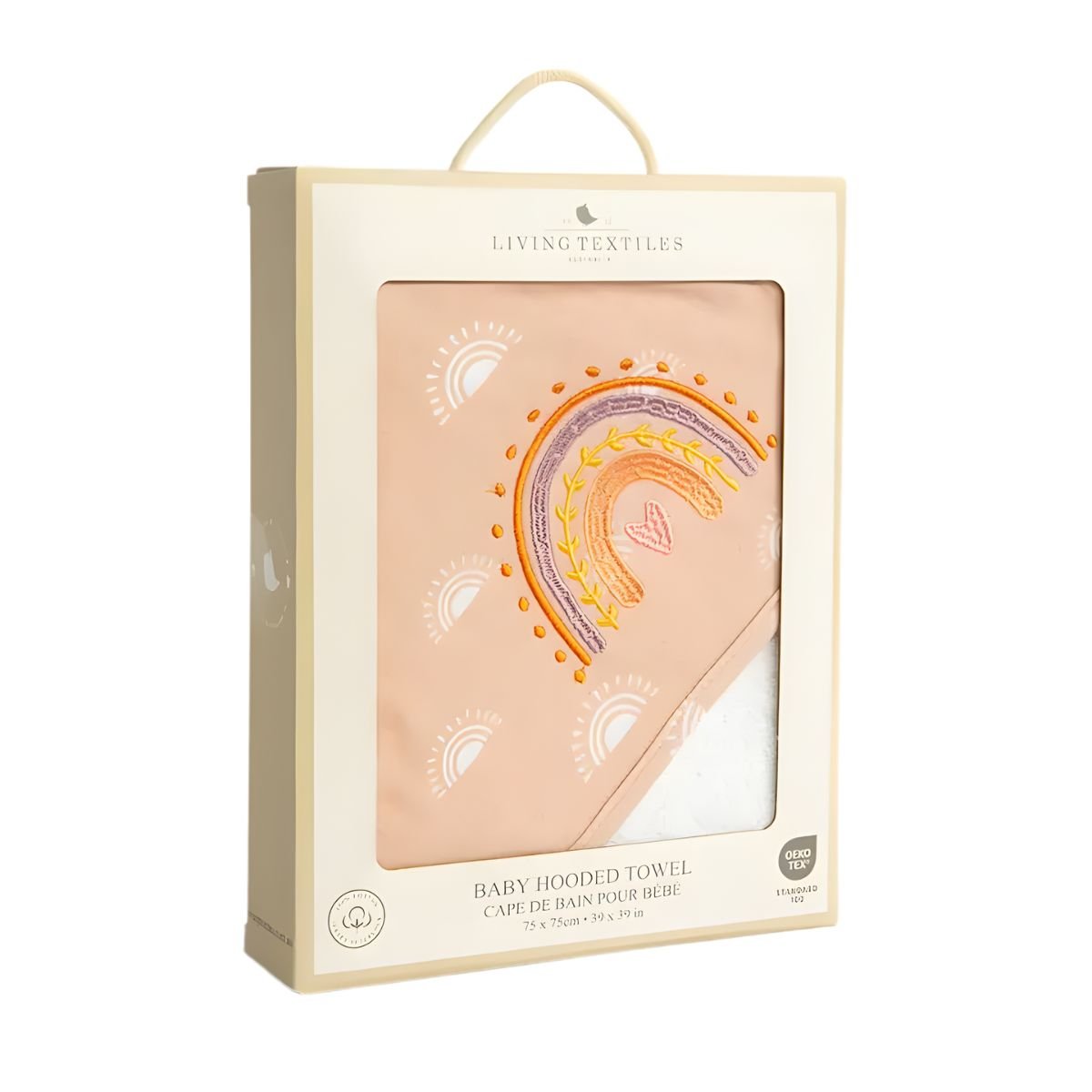 Living Textiles Organic Hooded Towel | Bohemian Bliss Baby Towel