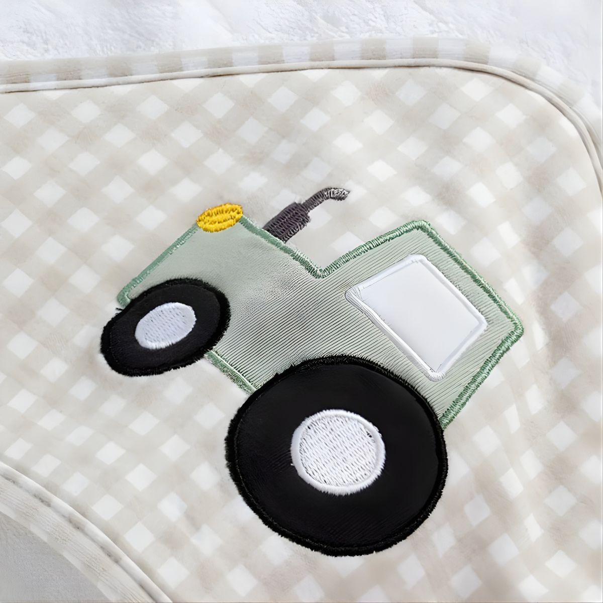 Living Textiles Organic Hooded Towel | Tractor Ride Baby Towel