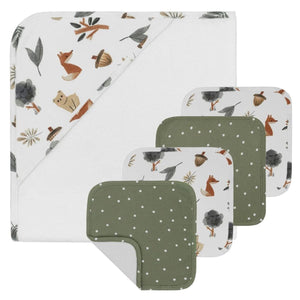 Living TextilesLiving Textiles 5 Pcs Baby Bath Forest Retreat Gift SetGift - Babies Mart Australia