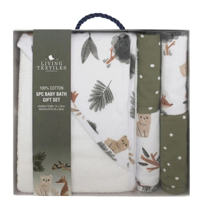 Living TextilesLiving Textiles 5 Pcs Baby Bath Forest Retreat Gift SetGift - Babies Mart Australia
