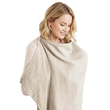 MaterniCare 360° breathable cotton breastfeeding cover with peek-in neckline