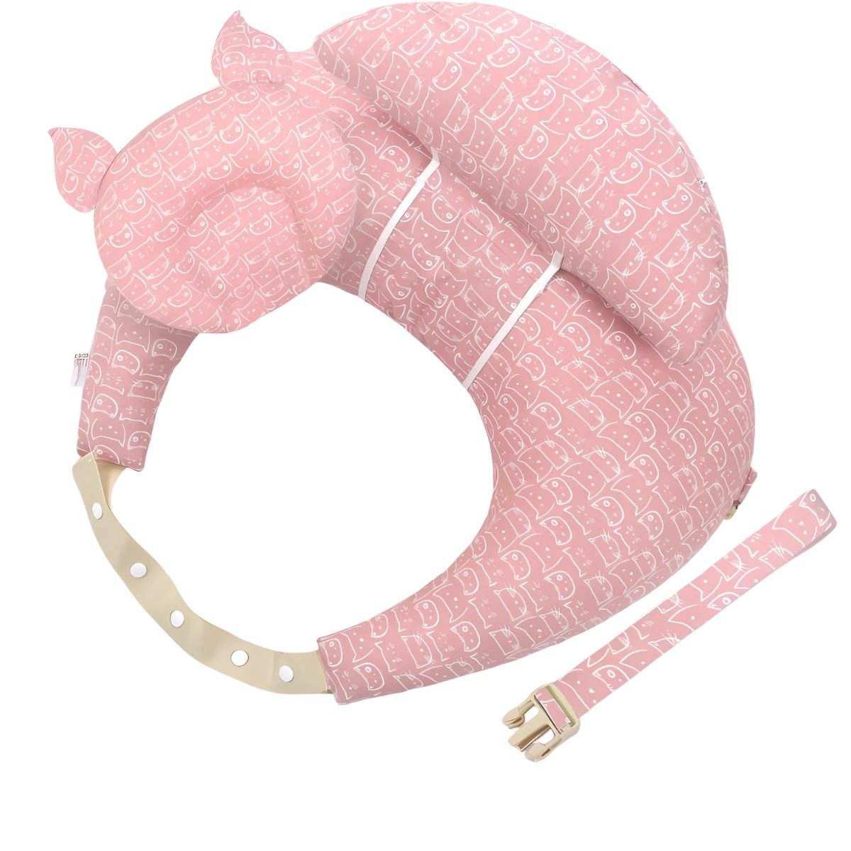 MaterniCare Embrace hands-free breastfeeding pillow with shoulder strap and waist belt