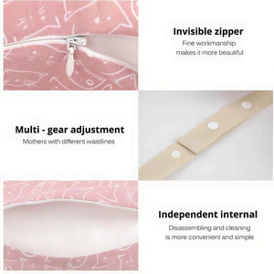 MaterniCare Embrace hands-free breastfeeding pillow with shoulder strap and waist belt
