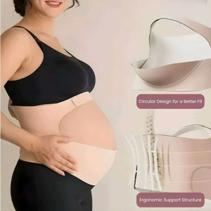 MaterniCare ComfortWrap pregnancy belly band with foam-backed support and adjustable waistband