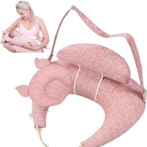 MaterniCare Embrace breastfeeding pillow with shoulder strap and waist belt support