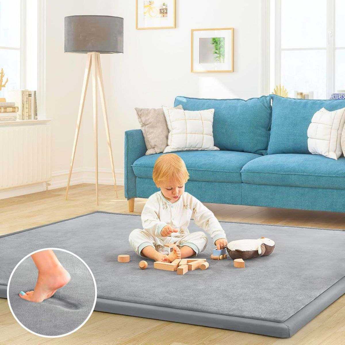 Toddly CushyCrawl V2.0 memory foam play mat with TPU waterproof coating