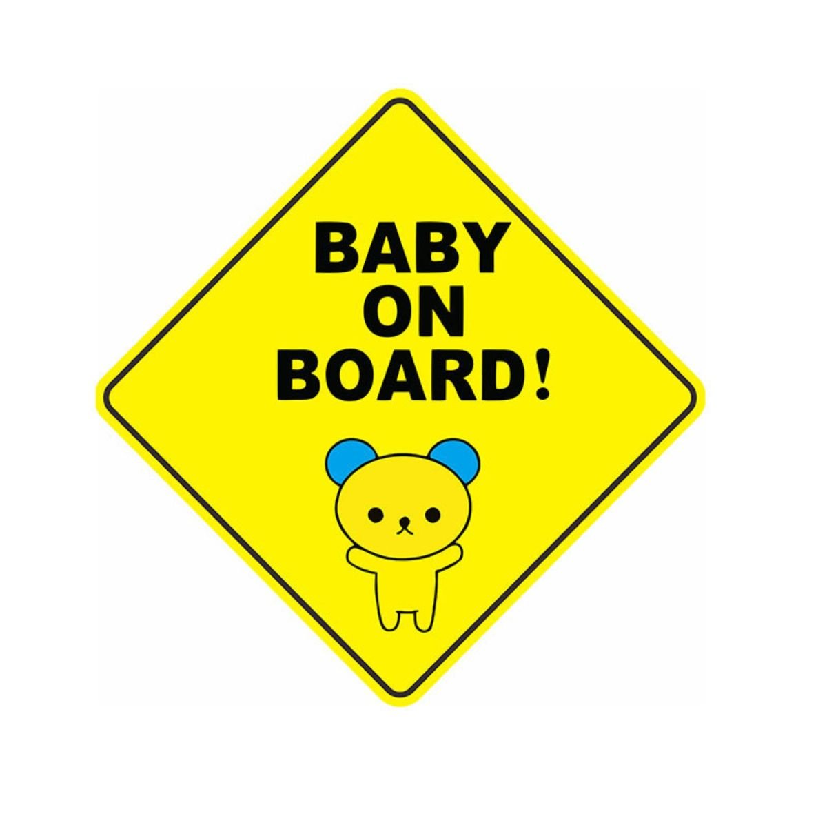 MovanaMovana Baby On Board Sign with Suction Cup 12 x 12 CM LargeBaby on Board Signs - Babies Mart Australia
