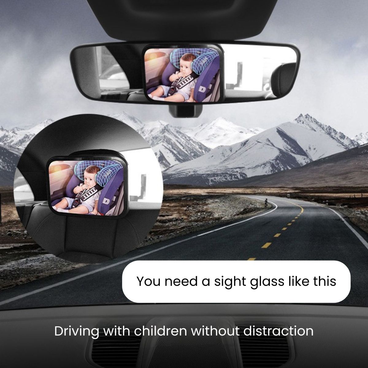 MovanaMovana Car Seat Mirror with 360° Rotation | Shatterproof & AdjustableCar Seat Mirror - Babies Mart Australia