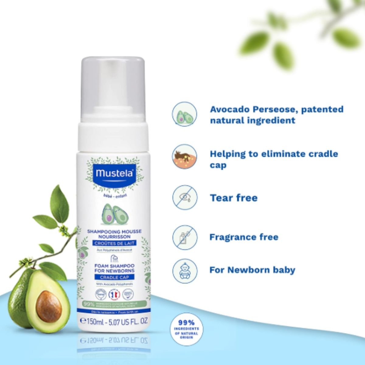 MustelaMustela Newborn Foam Shampoo (150ml)Baby Skincare - Babies Mart Australia