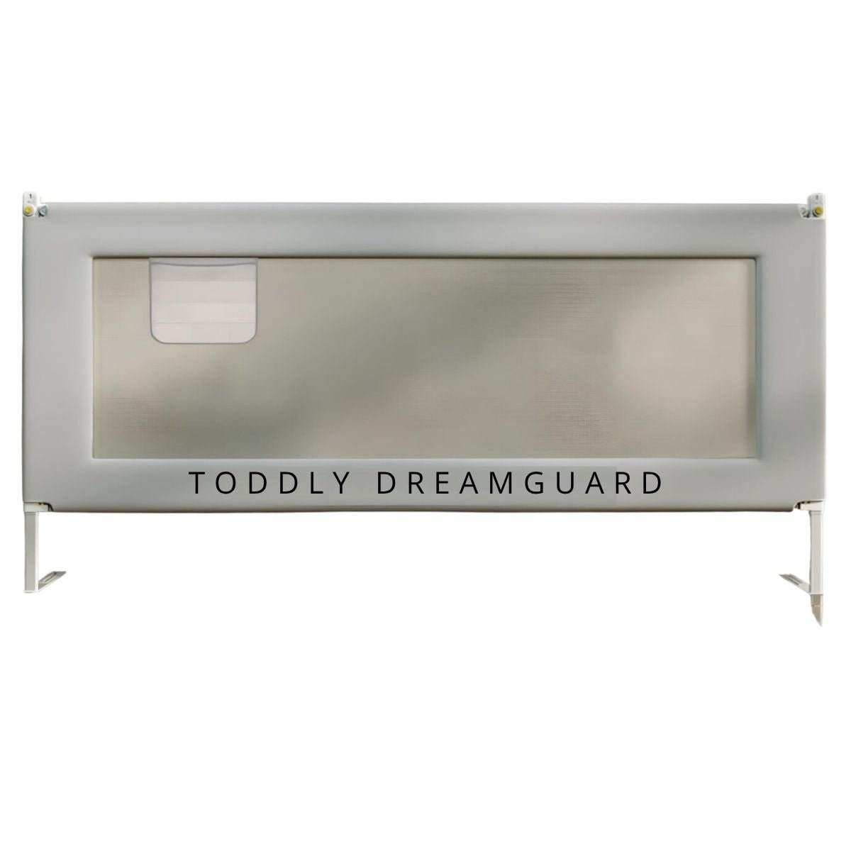 Toddly DreamGuard V2 adjustable baby bed rail with breathable mesh for secure stable sleep