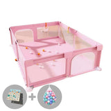 Toddly Explorer Max large baby playpen with mesh sides and zip door
