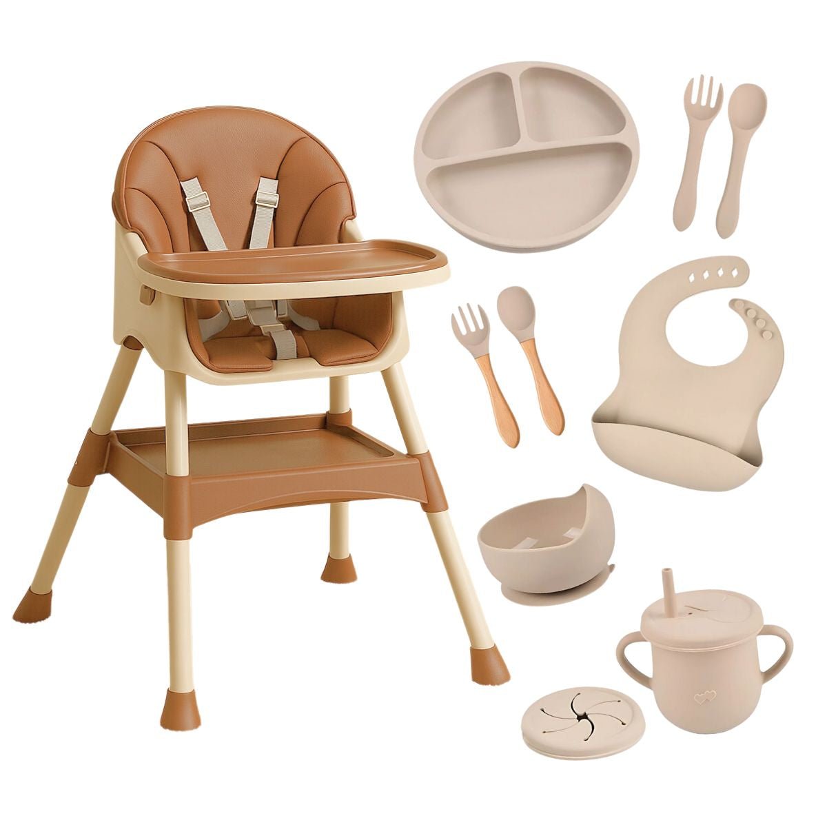 Toddly FlexiGrow 4 - in - 1 Baby High Chair Upgraded with Enhanced Safety High Chair
