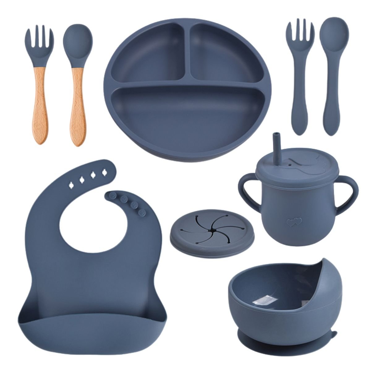 Toddly MealMate Silicone Feeding Set for Baby Led Weaning & Self Feeding Silicone Feeding Set