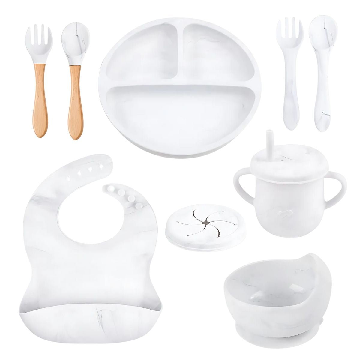 Toddly MealMate Silicone Feeding Set for Baby Led Weaning & Self Feeding Silicone Feeding Set