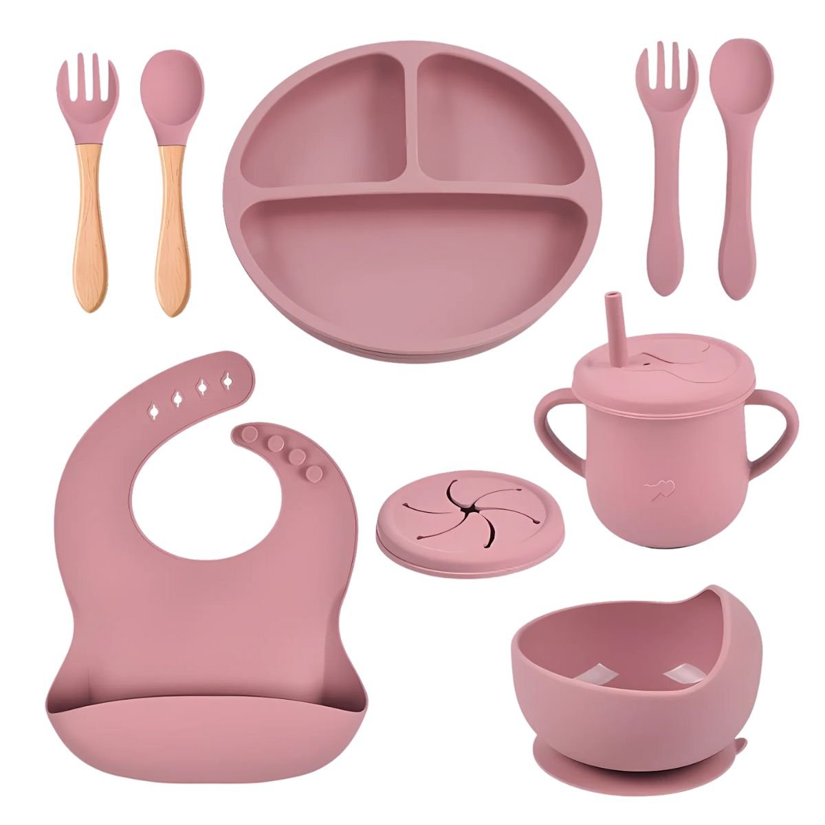 Toddly MealMate Silicone Feeding Set for Baby Led Weaning & Self Feeding Silicone Feeding Set