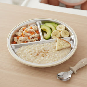Toddly Mealmate Stainless Steel Feeding Set With Silicone Suction Cover for Baby - Led Weaning Baby Feeding Set