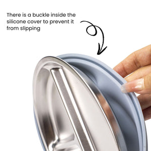 Toddly Mealmate Stainless Steel Feeding Set With Silicone Suction Cover for Baby - Led Weaning Baby Feeding Set