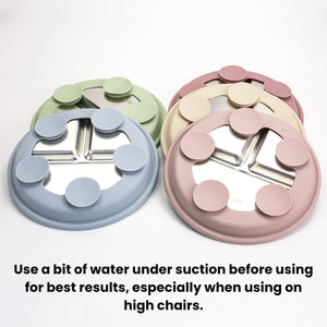 Toddly Mealmate Stainless Steel Feeding Set With Silicone Suction Cover for Baby - Led Weaning Baby Feeding Set