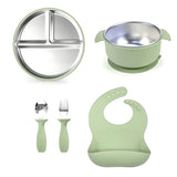 Toddly Mealmate Stainless Steel Feeding Set With Silicone Suction Cover for Baby - Led Weaning Baby Feeding Set