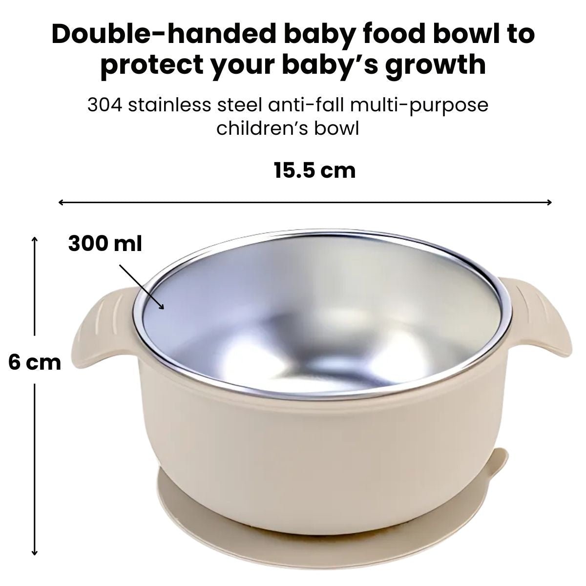 Toddly Mealmate Stainless Steel Feeding Set With Silicone Suction Cover for Baby - Led Weaning Baby Feeding Set