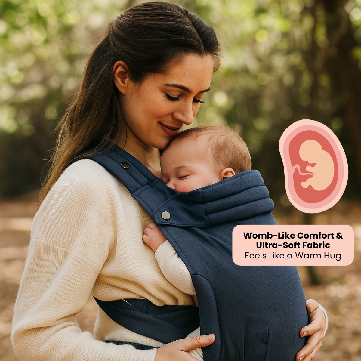 Toddly SnugNest Baby Carrier IHDI - Approved Cotton - Linen Blend | Ergonomic Hip Healthy Position Baby Carriers