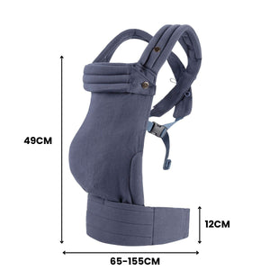 Toddly SnugNest Baby Carrier IHDI - Approved Cotton - Linen Blend | Ergonomic Hip Healthy Position Baby Carriers