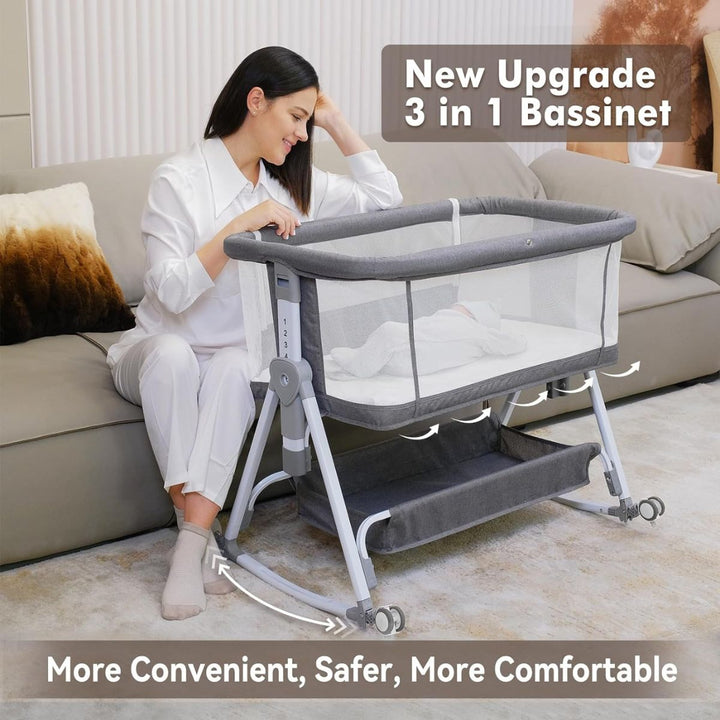 ToddlyToddly CuddleCrib 3 - in - 1 Baby Bassinet with Adjustable Height & Rocking CradleBaby Bassinet - Babies Mart Australia