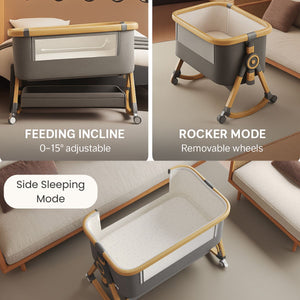 ToddlyToddly CuddleCrib 3 - in - 1 Bassinet – Rocker, Adjustable Height & Premium MattressBaby Bassinet - Babies Mart Australia