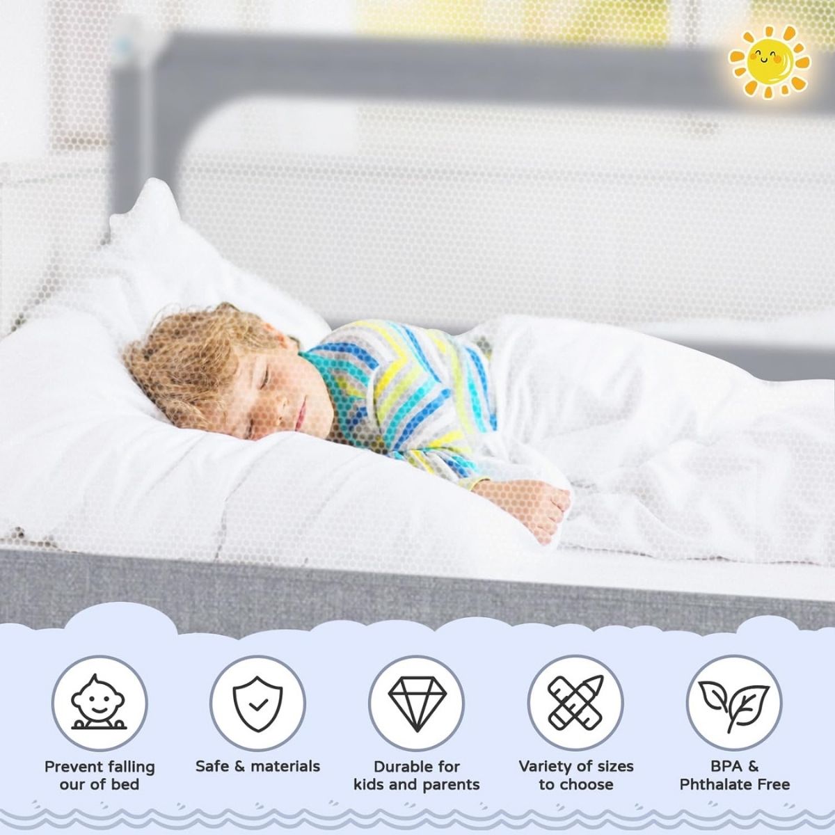 ToddlyToddly DreamGuard Adjustable Bed Rail Sets for Secure & Peaceful NightsBaby Bed Rails - Babies Mart Australia