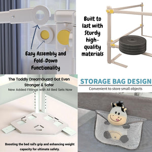 ToddlyToddly DreamGuard Adjustable Bed Rail Sets for Secure & Peaceful NightsBaby Bed Rails - Babies Mart Australia